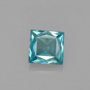 Zircon Bleu naturelle Carré, 1.36 ct, VS