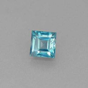 Zircon bleue naturelle carré, 1,26 ct, VS