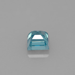 Zircon bleue naturelle carré, 1,26 ct, VS