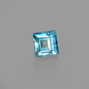 Zircon bleue naturelle carré, 1,02 ct, VS