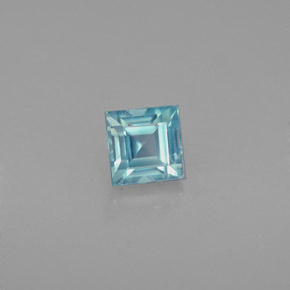 Zircon bleue naturelle carré, 0,84 ct, VVS-VS