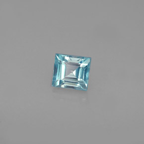 Zircon bleue naturelle carré, 0,70 ct, VVS-VS