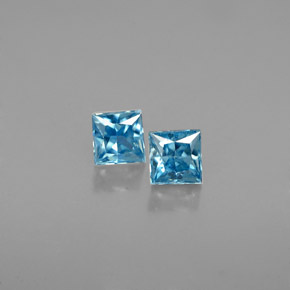 Achetez naturel ct bleue zircon gems, carré, en provenance cambodge chez gemselect. en stock, livraison internationale!