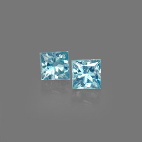 Achetez naturel ct bleue zircon gems, carré, en provenance cambodge chez gemselect. en stock, livraison internationale!