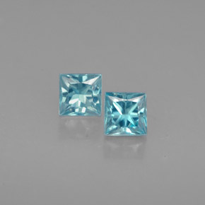 Achetez naturel ct bleue zircon gems, carré, en provenance cambodge chez gemselect. en stock, livraison internationale!
