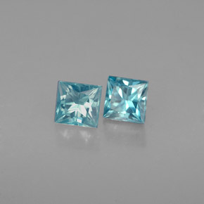 Achetez naturel ct bleue zircon gems, carré, en provenance cambodge chez gemselect. en stock, livraison internationale!