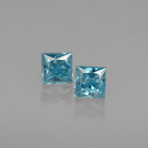 Achetez naturel ct bleue zircon gems, carré, en provenance cambodge chez gemselect. en stock, livraison internationale!