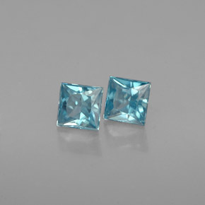 Achetez naturel ct bleue zircon gems, carré, en provenance cambodge chez gemselect. en stock, livraison internationale!