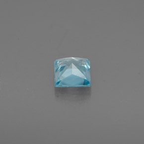 Zircon bleue naturelle carré, 0,38 ct, VS