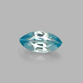 Zircon bleue naturelle marquise, 1,24 ct, VVS