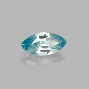 Zircon bleue naturelle marquise, 1,24 ct, VVS