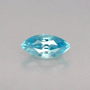 Zircon bleue naturelle marquise, 0,72 ct, VVS