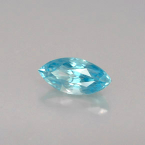 Zircon bleue naturelle marquise, 0,72 ct, VVS