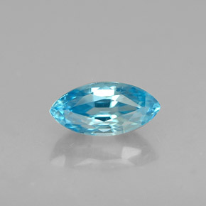 Zircon bleue naturelle marquise, 0,78 ct, VVS