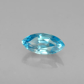 Zircon bleue naturelle marquise, 0,78 ct, VVS