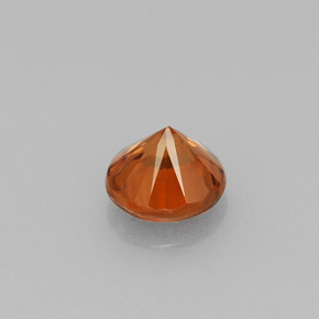 Zircon orange naturelle coupe roude, 0,99 ct, VS
