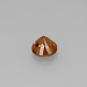 Zircon orange naturelle coupe roude, 1,14 ct, VS