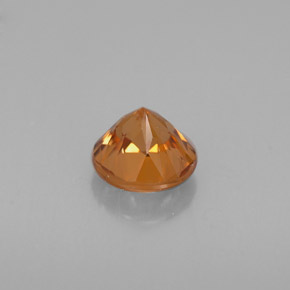 Zircon orange naturelle coupe roude, 1,12 ct, VVS