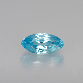 Zircon bleue naturelle marquise, 0,68 ct, VVS