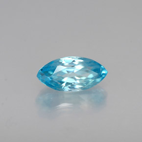 Zircon bleue naturelle marquise, 0,68 ct, VVS