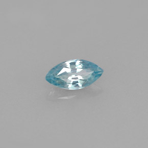 Zircon bleue naturelle marquise, 0,59 ct, VVS-VS