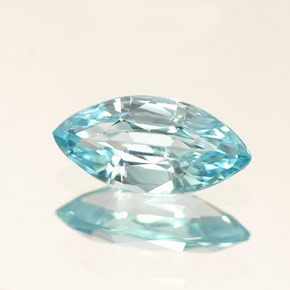 Zircon bleue naturelle marquise, 0,50 ct, VVS