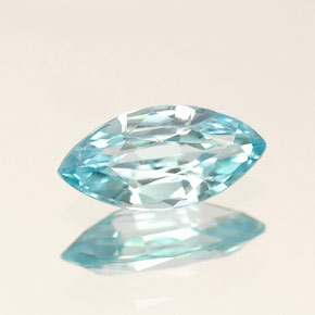 Zircon bleue naturelle marquise, 0,50 ct, VVS