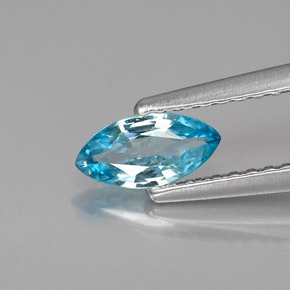 Zircon bleue naturelle marquise, 0,50 ct, VVS