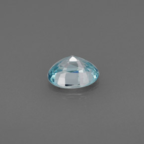 Zircon bleue naturelle coupe ovale, 0,82 ct, VVS-VS