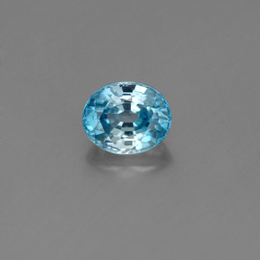 Zircon bleue naturelle coupe ovale, 1,06 ct, VVS-VS