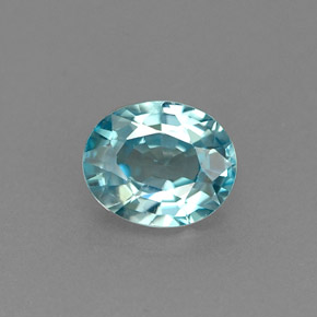 Zircon bleue naturelle coupe ovale, 1,00 ct, VVS