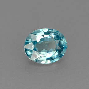 Zircon bleue naturelle coupe ovale, 1,00 ct, VVS