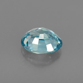 Zircon bleue naturelle coupe ovale, 0,98 ct, VVS