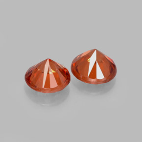 Achetez naturel ct orange zircon gems, coupe roude, en provenance cambodge chez gemselect. en stock, livraison internationale!