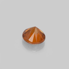 Zircon Orange naturelle Coupe roude, 0.63 ct, VVS-VS