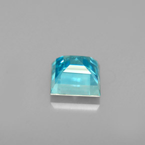 Zircon bleue naturelle carré, 1,00 ct, SI