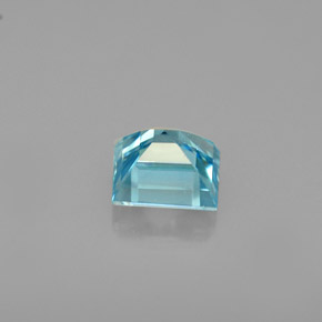 Zircon bleue naturelle carré, 0,79 ct, VVS-VS