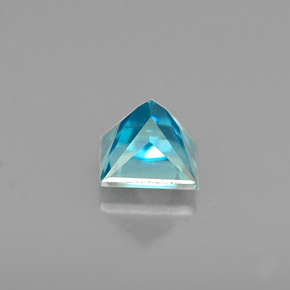 Zircon bleue naturelle carré, 0,72 ct, VS