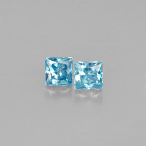 Achetez naturel ct bleue zircon gems, carré, en provenance cambodge chez gemselect. en stock, livraison internationale!