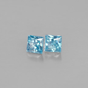 Achetez naturel ct bleue zircon gems, carré, en provenance cambodge chez gemselect. en stock, livraison internationale!