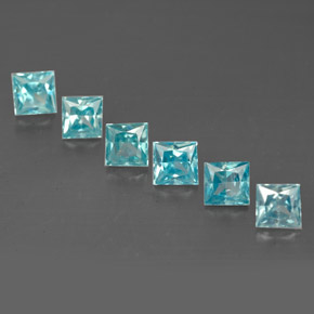 Achetez naturel ct bleue zircon gems, carré, en provenance cambodge chez gemselect. en stock, livraison internationale!