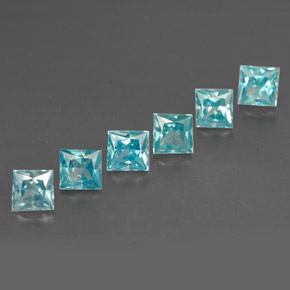 Achetez naturel ct bleue zircon gems, carré, en provenance cambodge chez gemselect. en stock, livraison internationale!