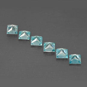 Achetez naturel ct bleue zircon gems, carré, en provenance cambodge chez gemselect. en stock, livraison internationale!