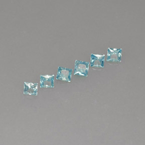 Achetez naturel ct bleue zircon gems, carré, en provenance cambodge chez gemselect. en stock, livraison internationale!