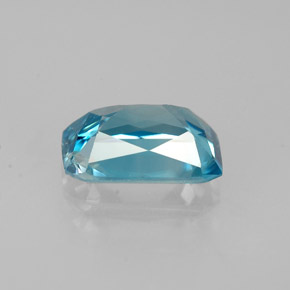 Zircon bleue naturelle taille émeraude, 1,26 ct, VS-SI