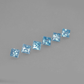 Achetez naturel ct Bleu Zircon gems, Carré, En provenance Cambodge chez GemSelect. En stock, livraison internationale!
