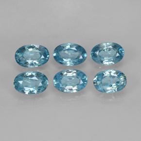 Achetez naturel 4,36ct bleue zircon gems, coupe ovale, en provenance cambodge chez gemselect. en stock, livraison internationale!