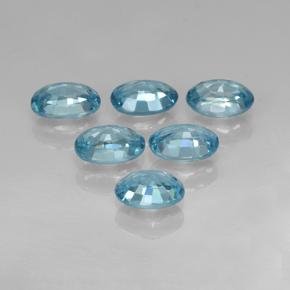 Achetez naturel 4,36ct bleue zircon gems, coupe ovale, en provenance cambodge chez gemselect. en stock, livraison internationale!