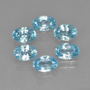 Achetez naturel 4,26ct bleue zircon gems, coupe ovale, en provenance cambodge chez gemselect. en stock, livraison internationale!