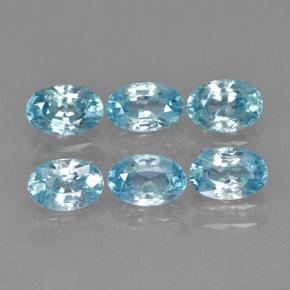 Achetez naturel 4,26ct bleue zircon gems, coupe ovale, en provenance cambodge chez gemselect. en stock, livraison internationale!